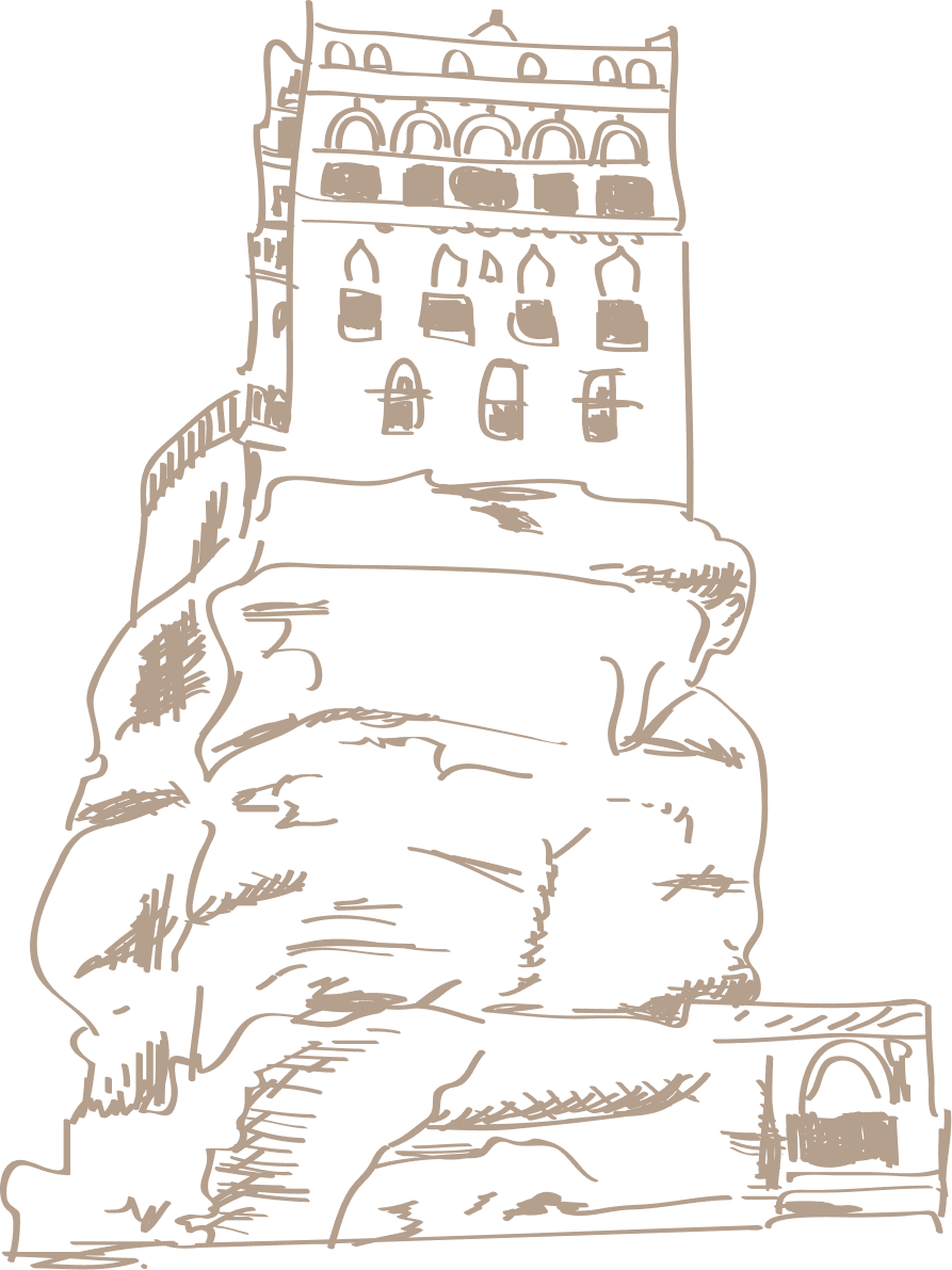 Yemeni-inspired building sketch